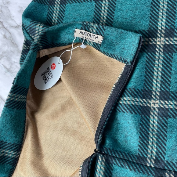 Hotouch Flannel Plaid Swirl Circle Skater Skirt Women’s size Medium NWT - Picture 4 of 8